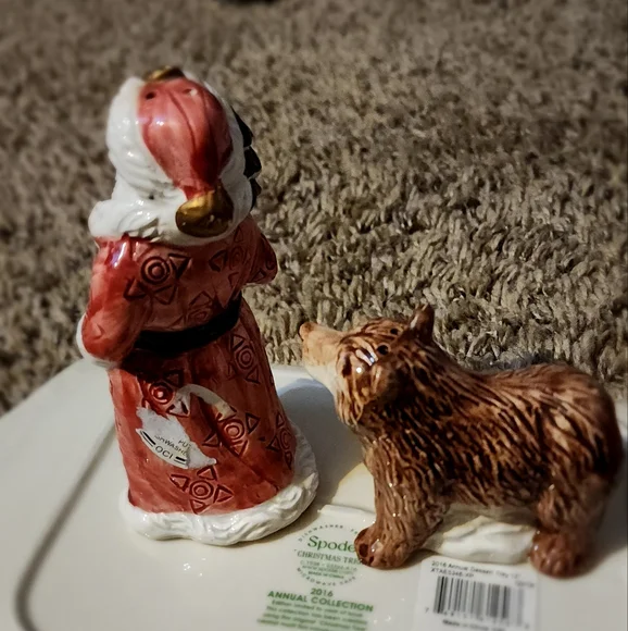VTG Christmas Fitz and Floyd Russian Santa and Bear Salt Pepper Shaker Set 1990 - Picture 4 of 8